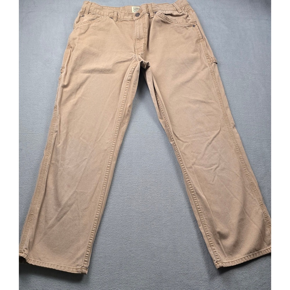 CE Schmidt Workwear Mens Tan Cotton Canvas Carpenter Pants 36x32 19-R248-7P